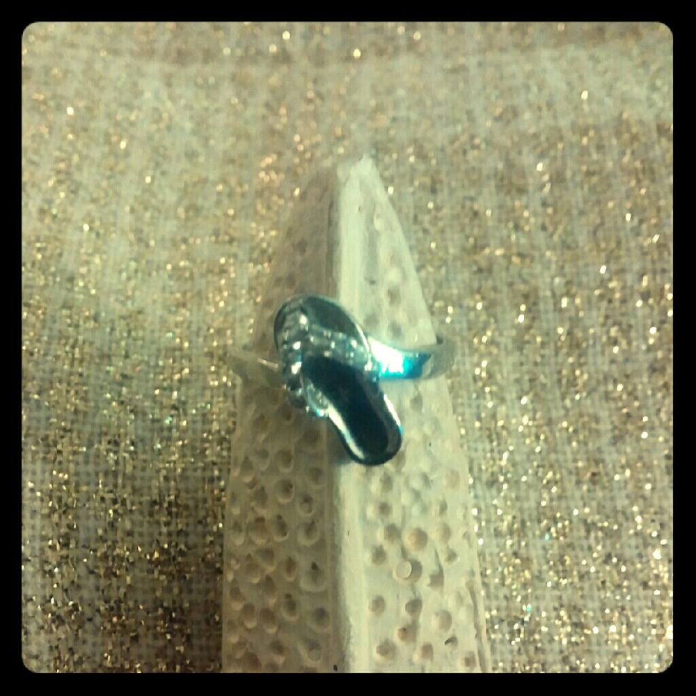 925 Silver flip flop ring